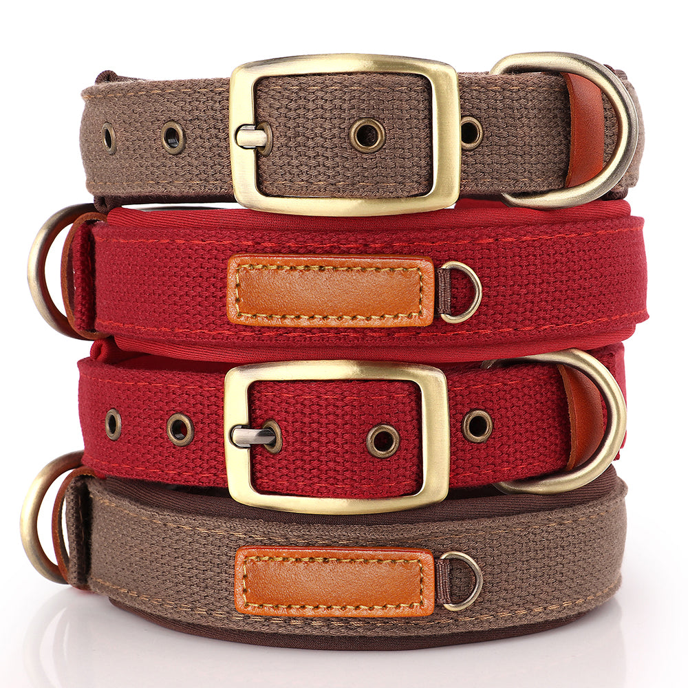 Nylon Soft Padded Adjustable Dog Collar for Small and Medium Dogs