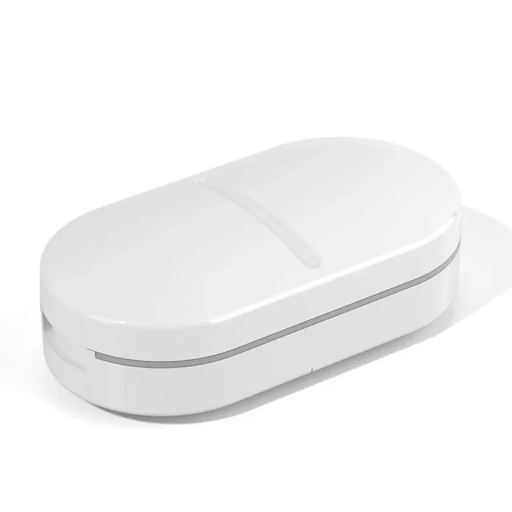 Portable 2-in-1 Pill Cutter and Storage Box – Mini Medicine Divider and Crusher