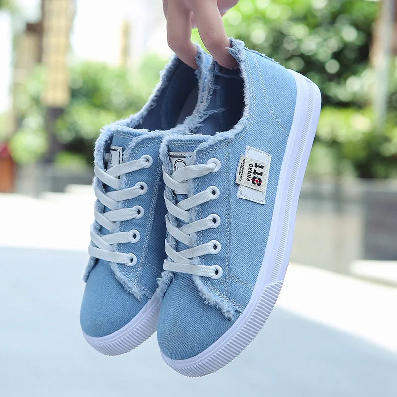 Summer Canvas Flat Sneakers for Women