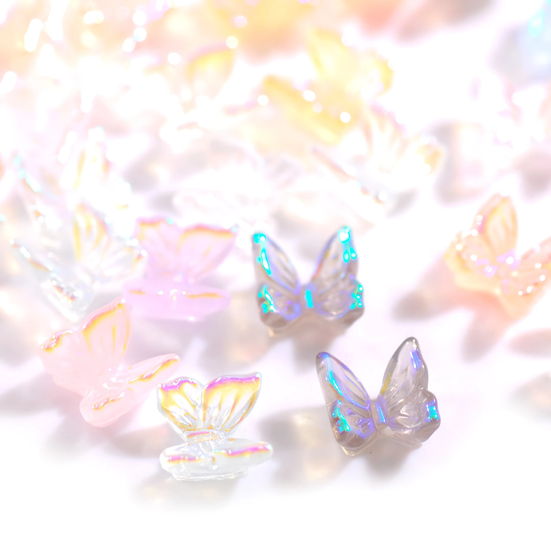 Colorful Aurora Butterfly Nail Charms