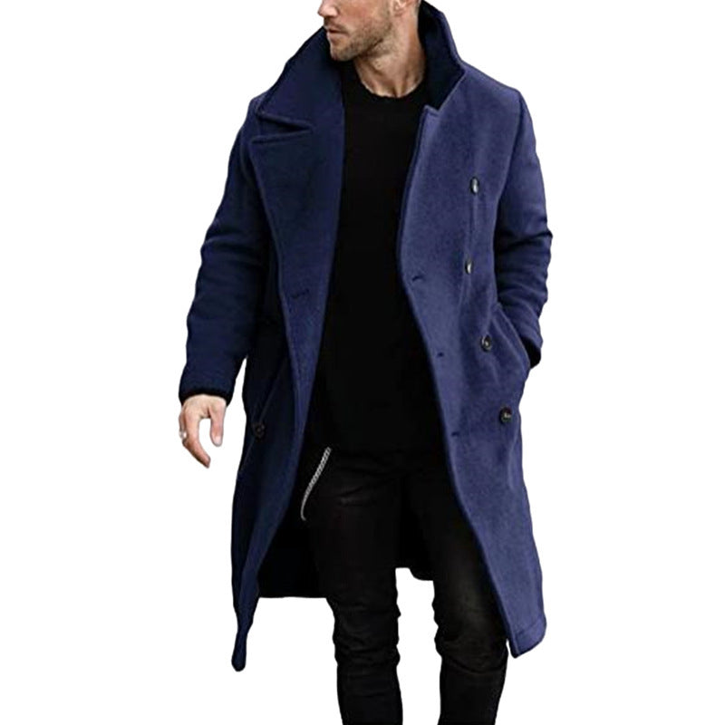 Woolen Coat Men's Thickened Coat