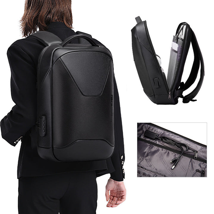 BANGE Leather Backpack New Business Fashion