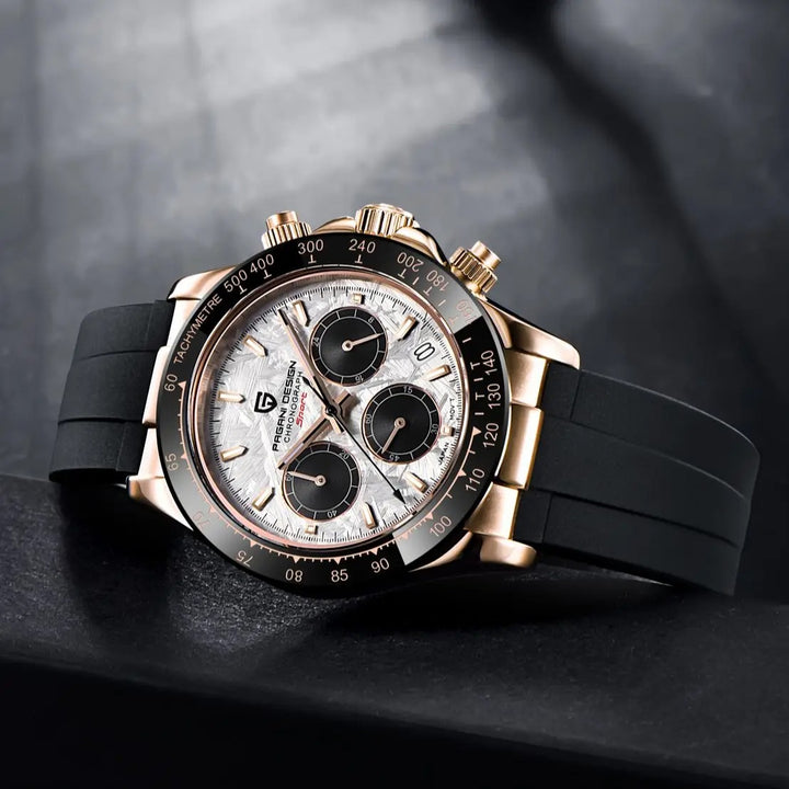 Luxury Men's Sport Chronograph Watch with Meteorite Dial