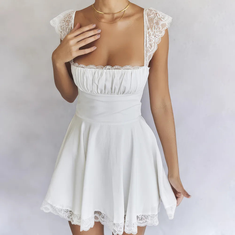 Sleek Lace Mini Dress