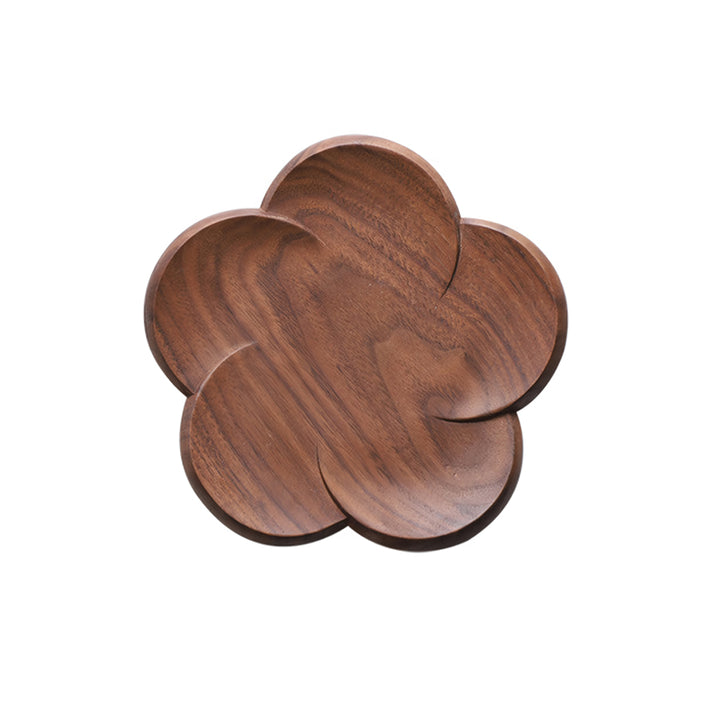 Japanese Style Walnut Wood Flower Coasters