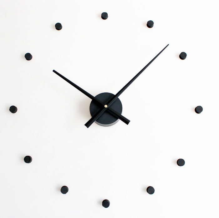 Extra Large Size Wall Clock Diy Creative Simple Clock Sticken On The Wall 12 Small Dots