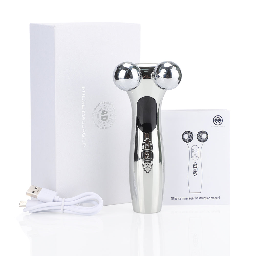 4D Roller Electric Micro-current Facial Lifting Massager