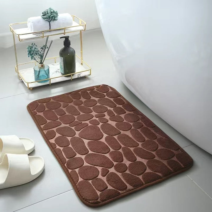 Embossed Cobblestone Memory Foam Bath Mat