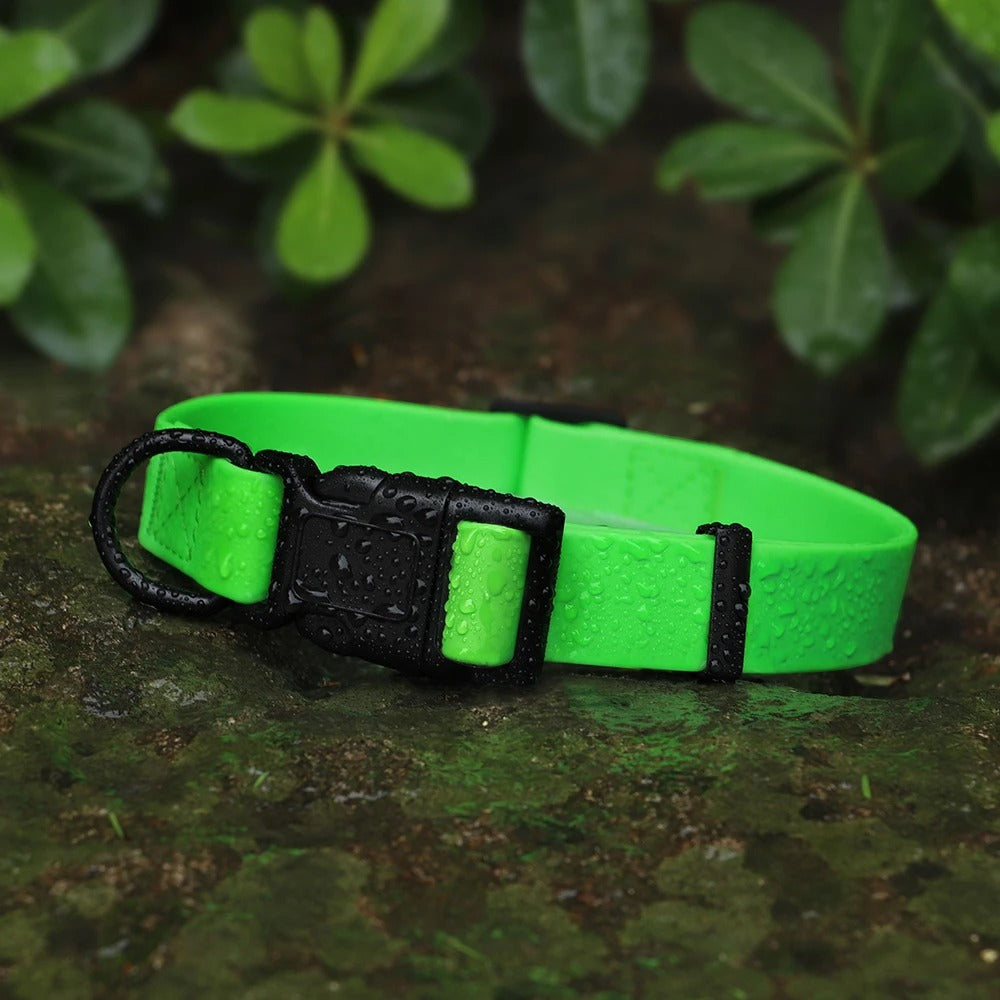 Waterproof PVC Dog Collar Anti-Dirt and Easy to Clean for Small, Medium, and Large Dogs