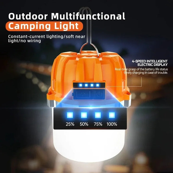 USB Rechargeable LED Camping Lantern with Built-in Battery