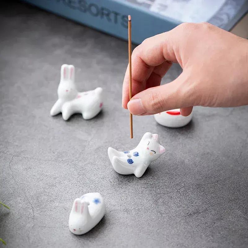 Japanese Style Cartoon Rabbit and Kitten Incense Holder