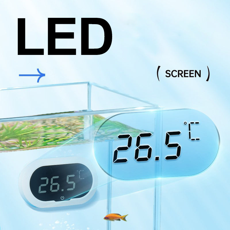 High-Precision Digital Fish Tank Thermometer with LED Display