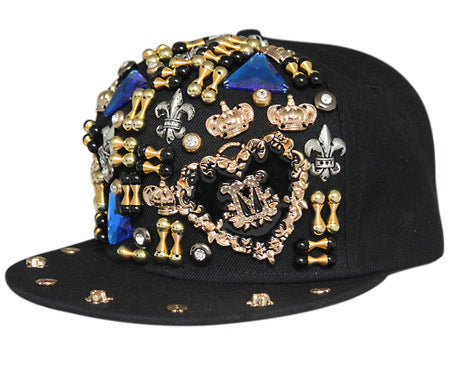 European And American Harajuku Style Hat Nail Cross Skull Rivet