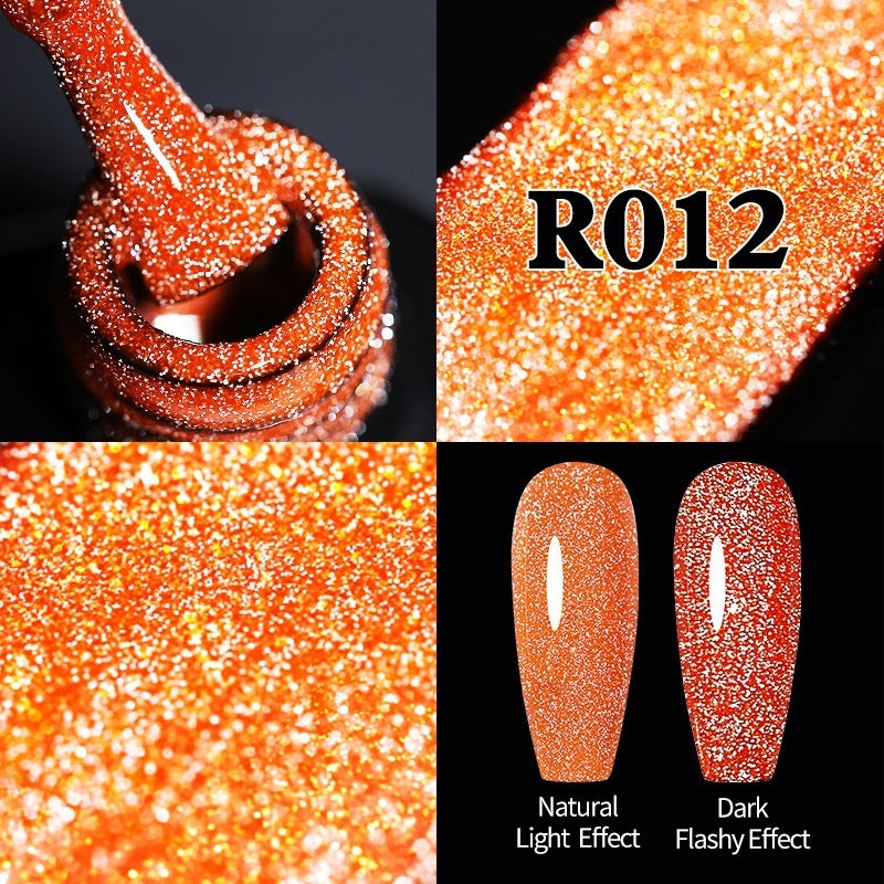 Glitter Reflective Gel Nail Polish Christmas Red  UV