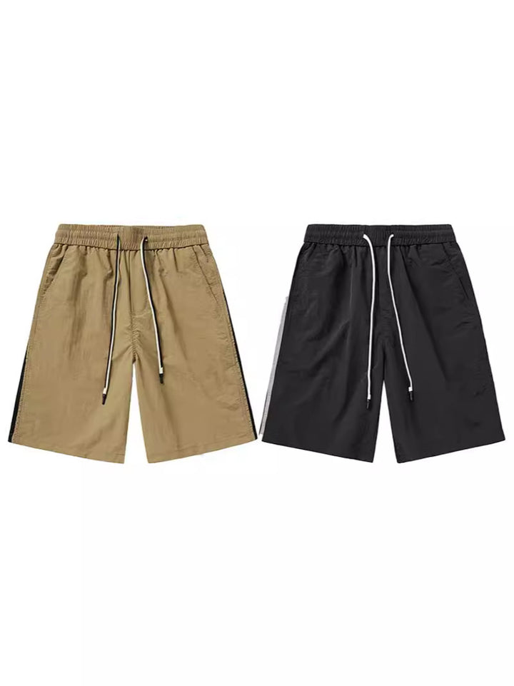 Side Ribbon Striped Quick-dry Casual Shorts Men