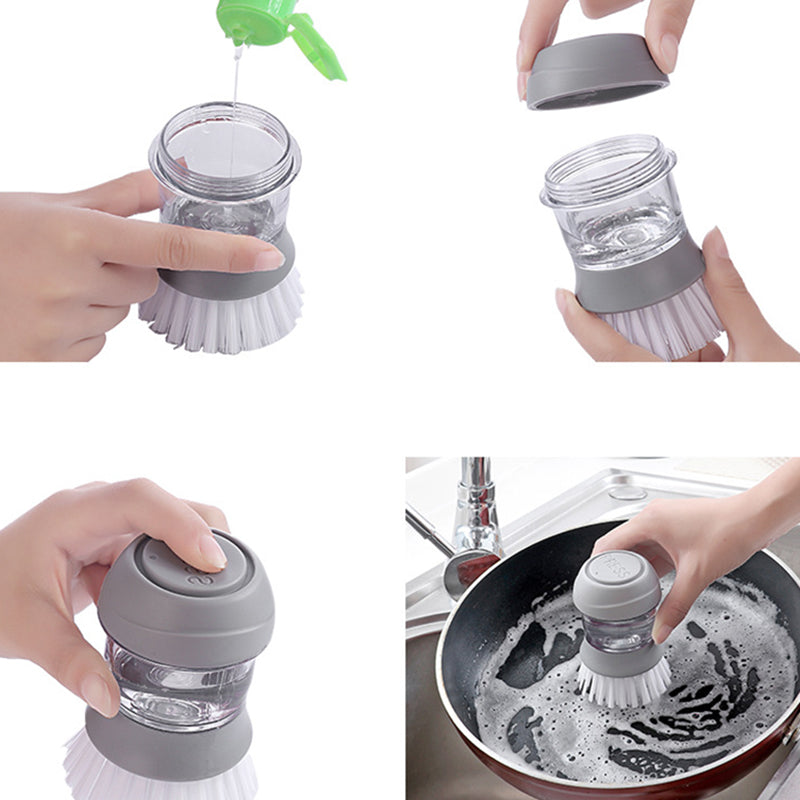 Automatic Soap Dispensing Dishwashing Brush with Holder