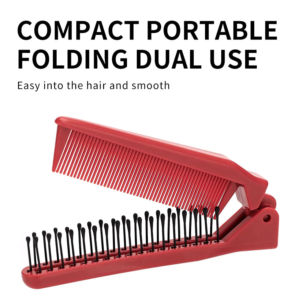 Mini Red Folding Pocket Comb