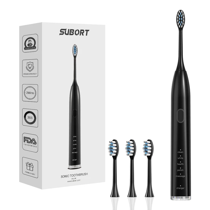 Sonic Electric Toothbrush with 5 Modes – Whitening & Deep Cleaning, IPX7 Waterproof