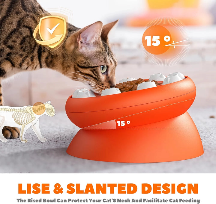 Slanted Cat Puzzle Bowl