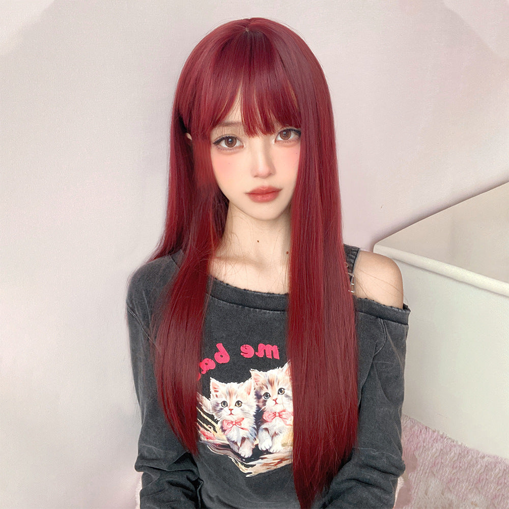 Wig Female Natural Full-head Wig Style Fluffy Long Straight Hair