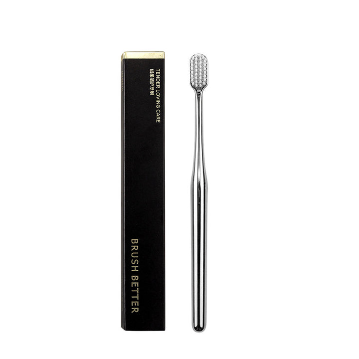 Luxury Soft Bristle Gold and Silver Toothbrush