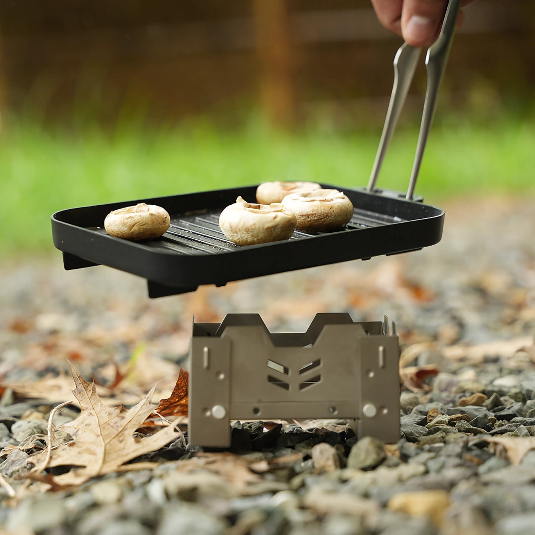 Mini Heat-Resistant Non-Stick Grill Plate Set for Outdoor Cooking