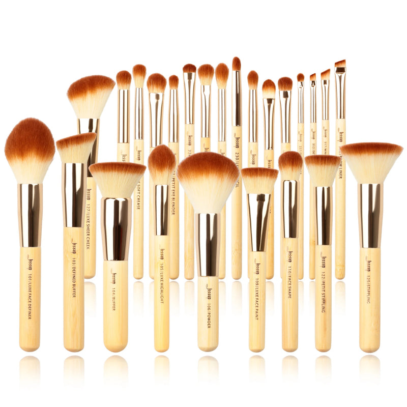 25pcs Synthetic Hair Brushes for Foundation, Eyeshadow, and Contouring