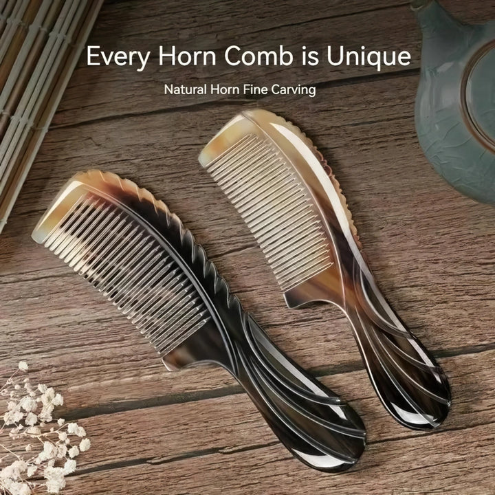 Natural Ox Horn Fine Tooth Comb