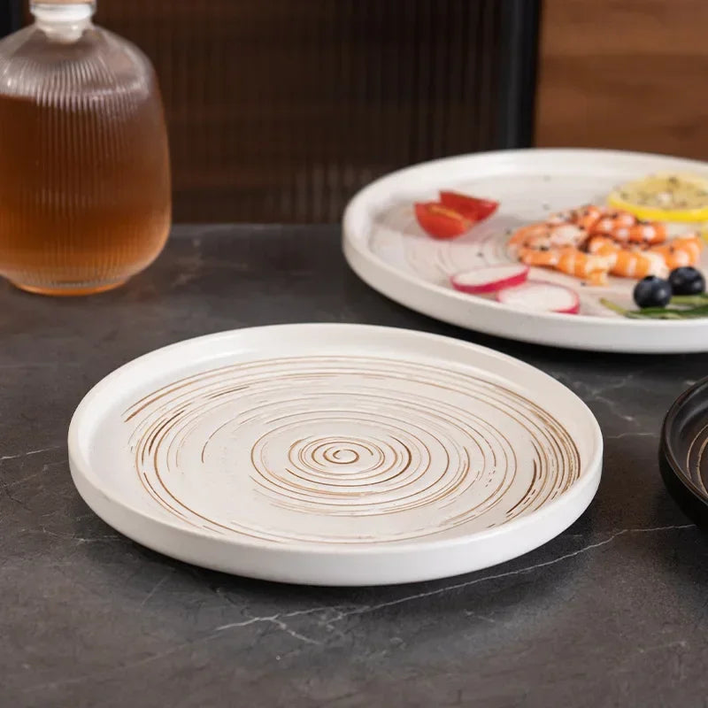 Retro Japanese Ceramic Western Style Plate