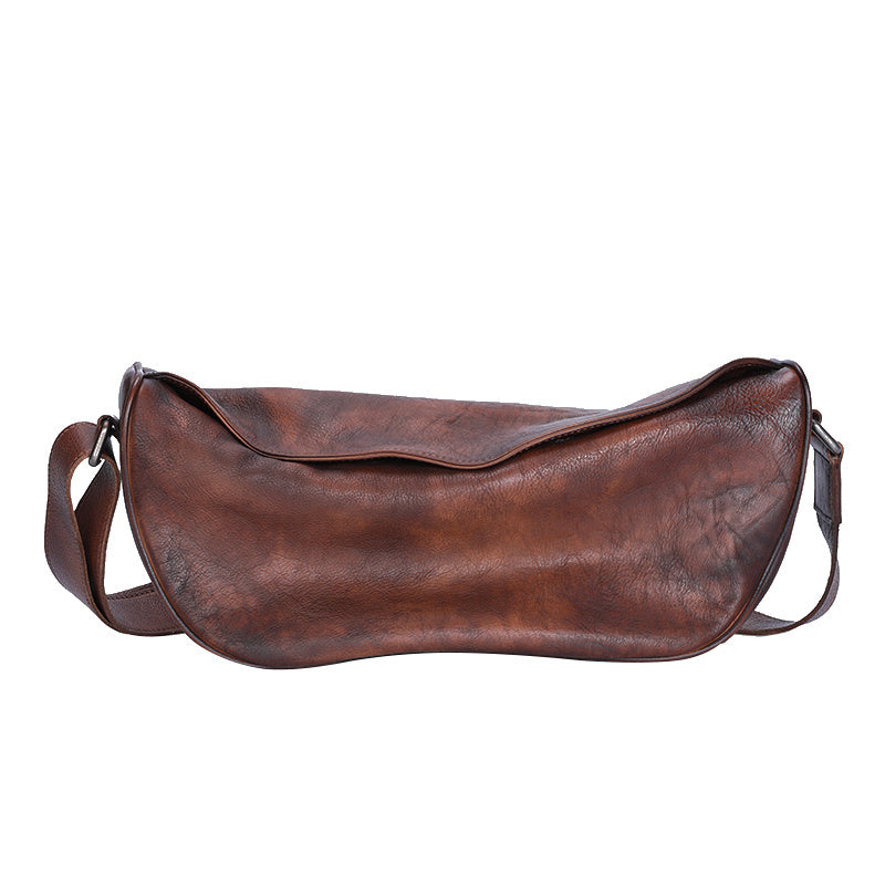 Casual Top Layer Cow Leather Retro Shoulder Messenger Bag