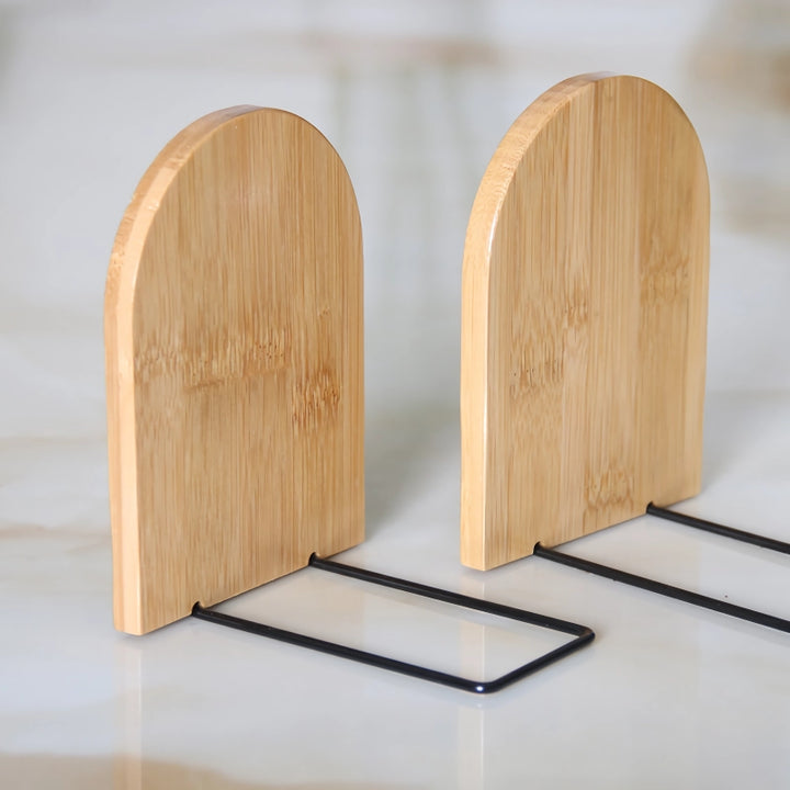 Natural Bamboo Desktop Organizer and Bookend