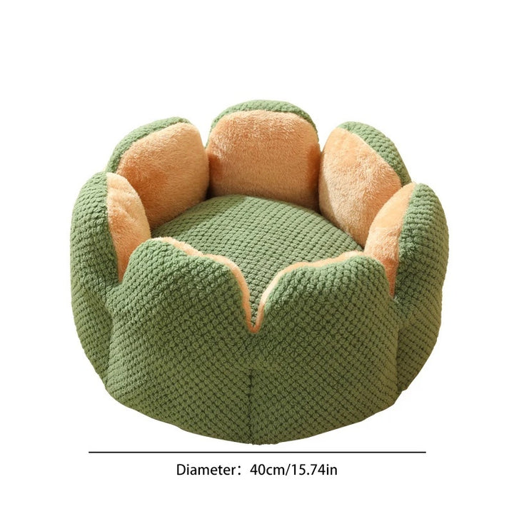 Pet Kennel Cactus Petal Shape Large Space Soft And Warm Sleeping Nest Cat And Dog Kennel Mat