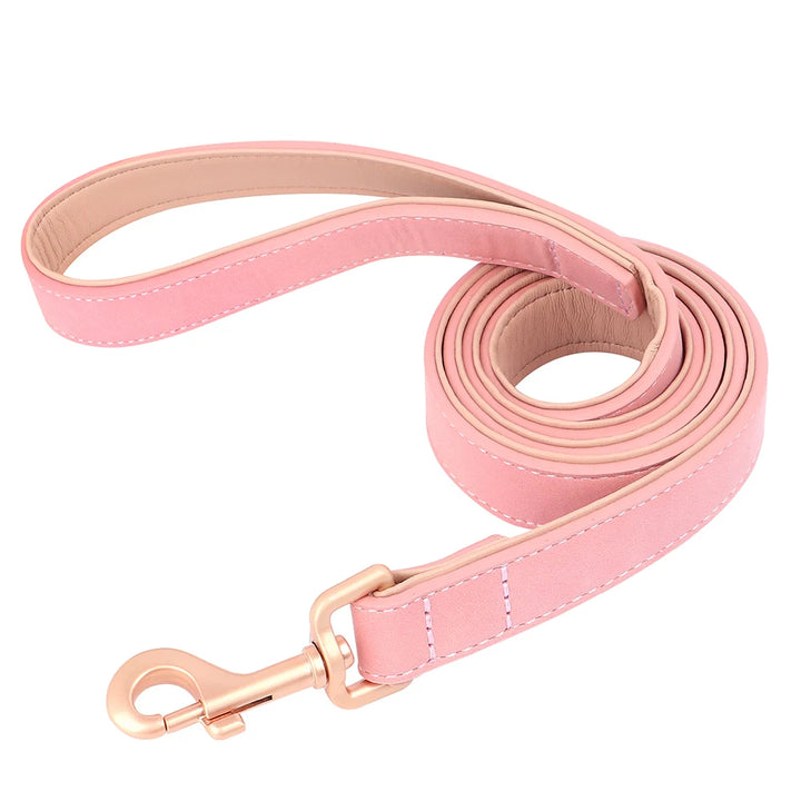 Soft Padded Leather Dog Leash - 120cm for Training and Walking