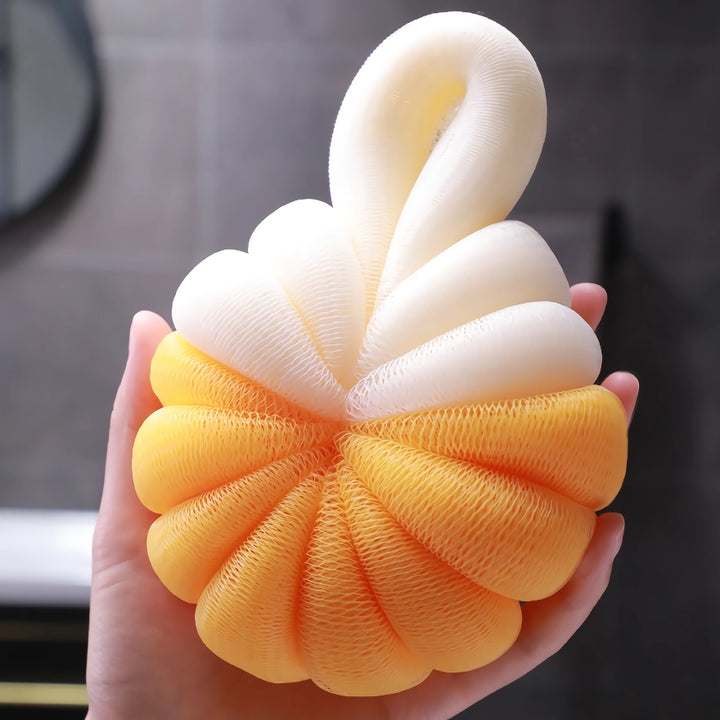 Cute Pumpkin Shaped Bath Sponge Mesh Balls