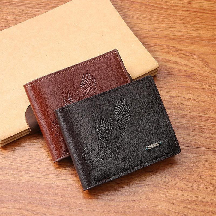 Slim Leather Wallet with Large Capacity, Multi-Position Card Holder and Coin Pocket