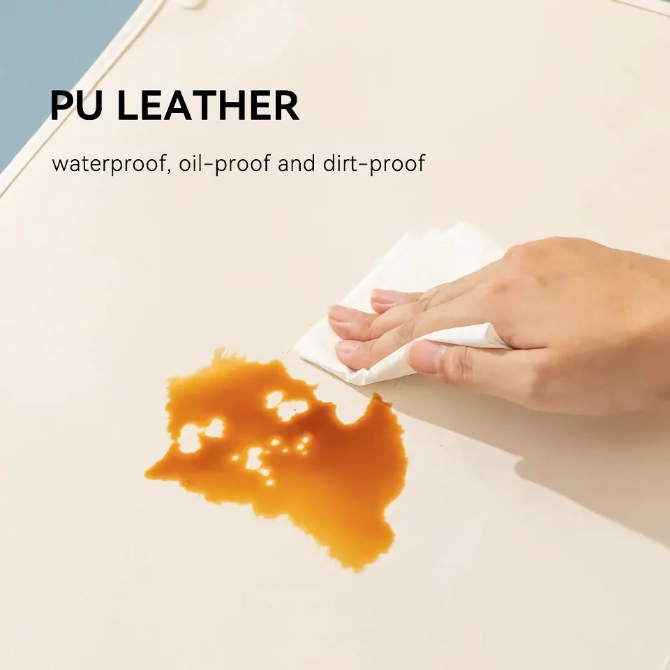 Waterproof PU Leather Pet Placemat for Dogs and Cats