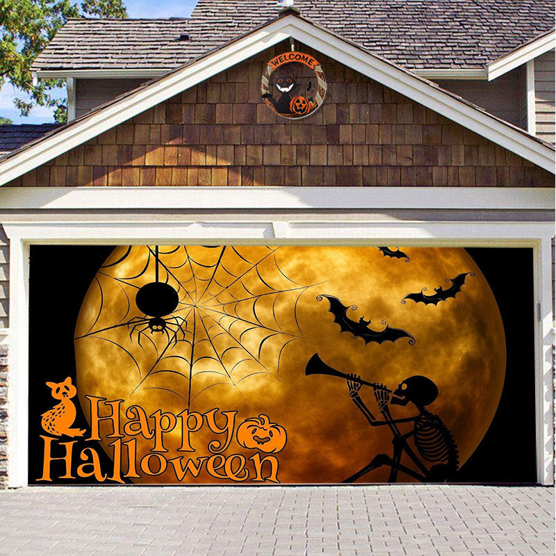 Halloween Party Decorative Hanging Cloth Garage Door Background Fabric