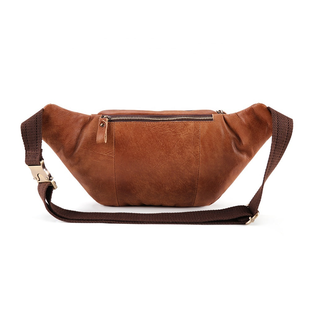 Leather Men's Outdoor Multi-function Single Shoulder Bag