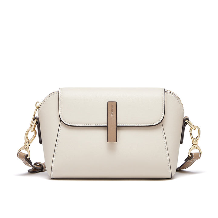 Classic Versatile Small Square Leather Crossbody Bag for Women