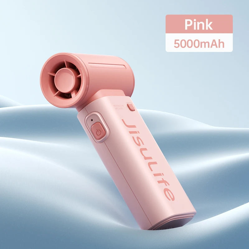 Handheld Turbo Fan,Super Strong Wind,5 Speeds,Long Battery Life,5000mAh,USB Rechargeable,Multipurpose Pocket fan