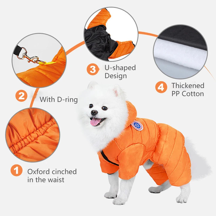 Winter Warm Waterproof Dog Jumpsuit