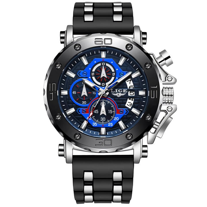 Luxury Men's Waterproof Sports Chronograph Silicone Watch