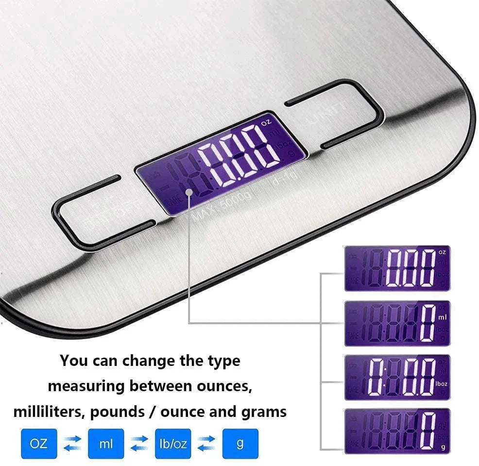 High-Precision 22lb/0.035oz Electronic Kitchen Scale for Baking