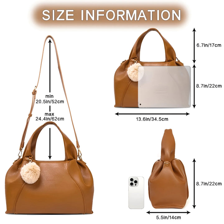 Large Capacity Soft Leather Tote Bag for Women