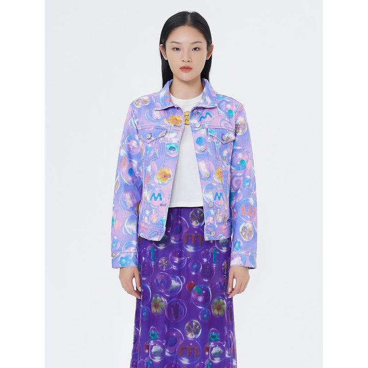 Floral Print Mesh Midi Skirt