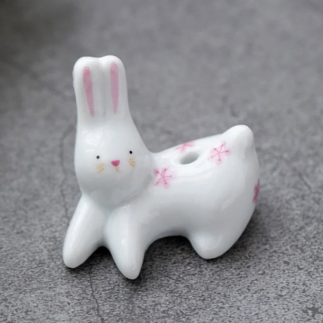 Japanese Style Cartoon Rabbit and Kitten Incense Holder