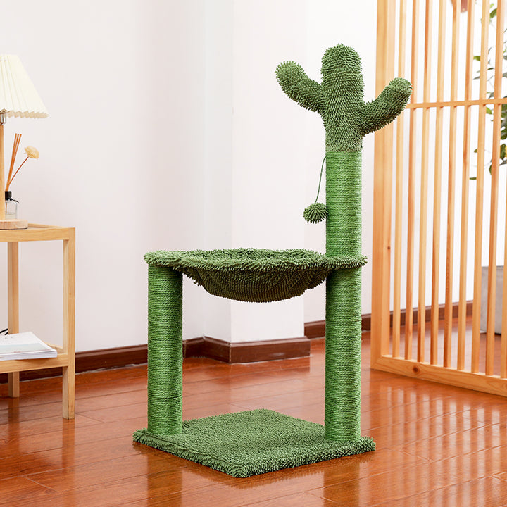 Cactus Cat Scratching Post with Hammock