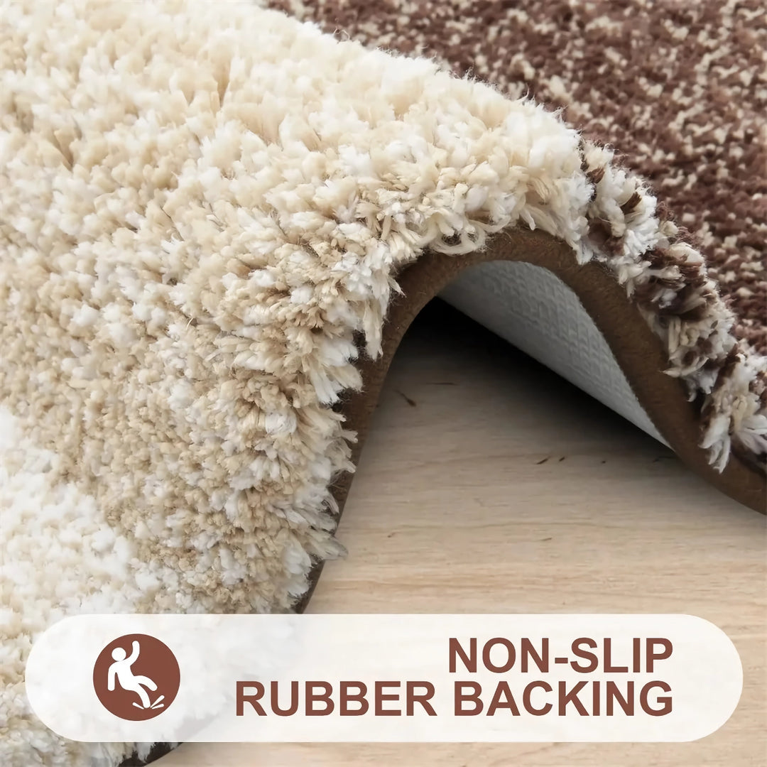 Luxury Microfiber Absorbent Bath Mat - Non-Slip Plush Bathroom Rug