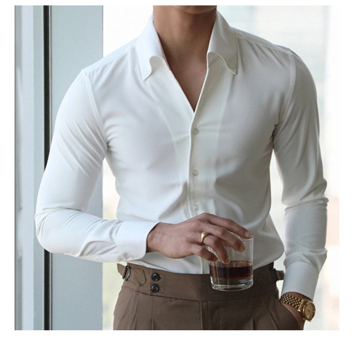 Autumn New Italian Collar Young Men's Shirt