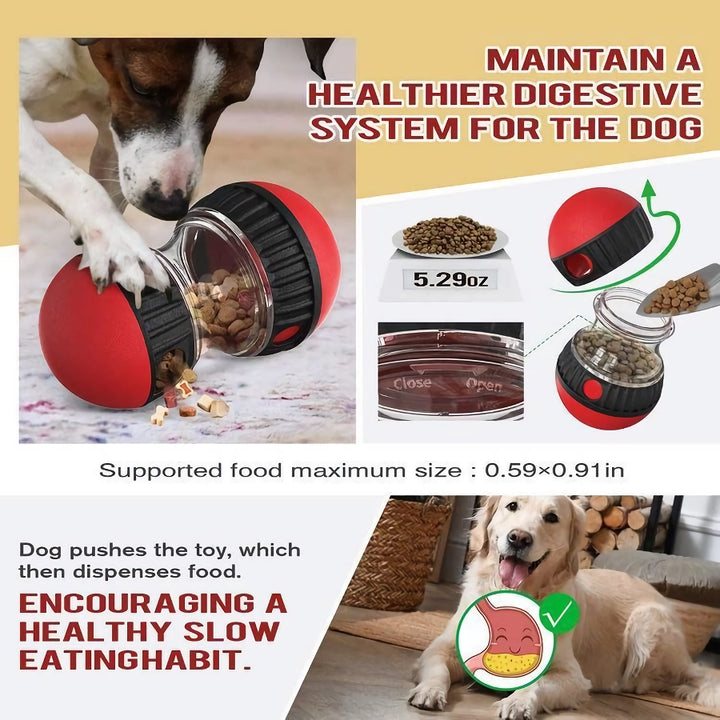 Interactive Dog Toy with Treat Dispenser - Rolling Ball